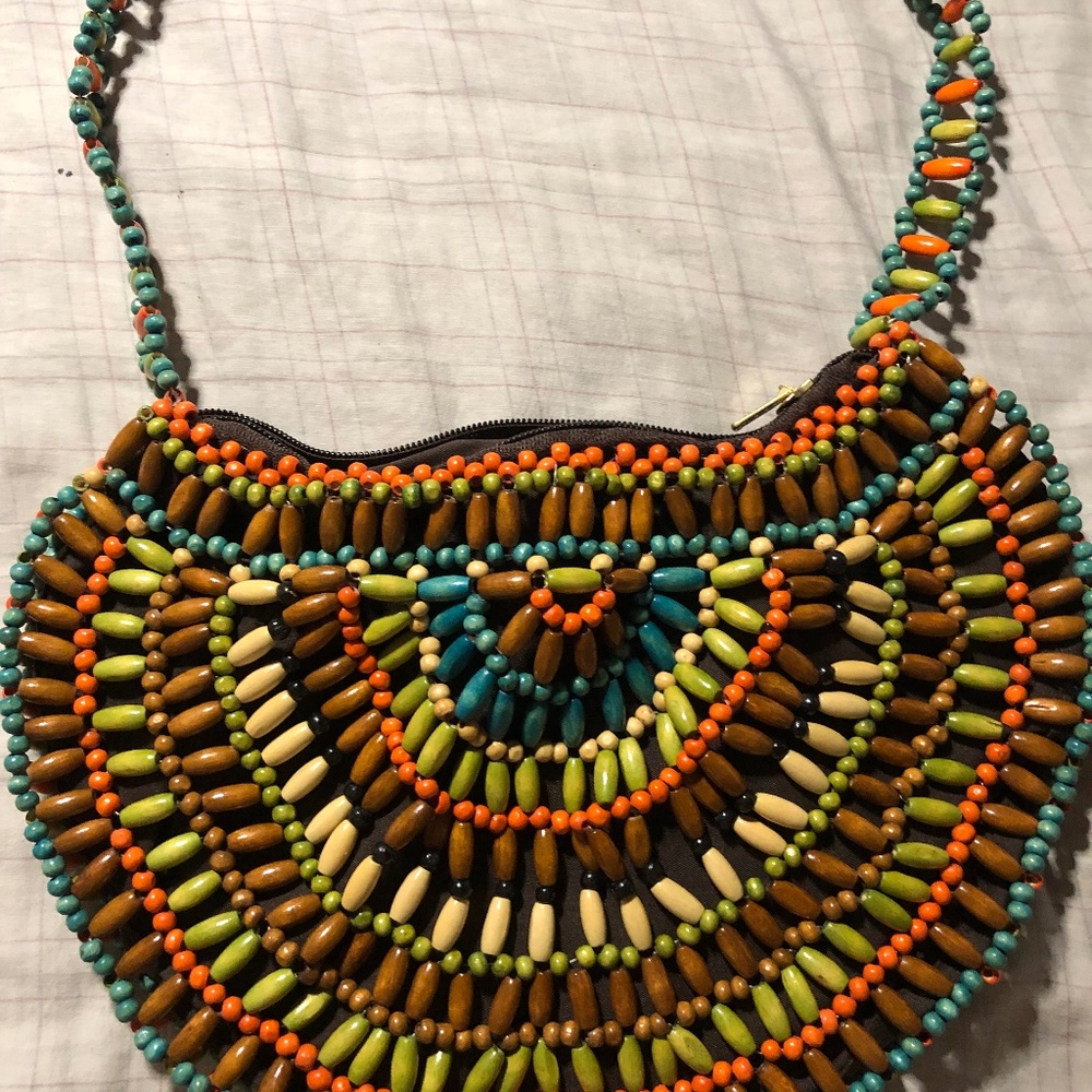 Relativity (R)elativity colorful bohemian beaded purse